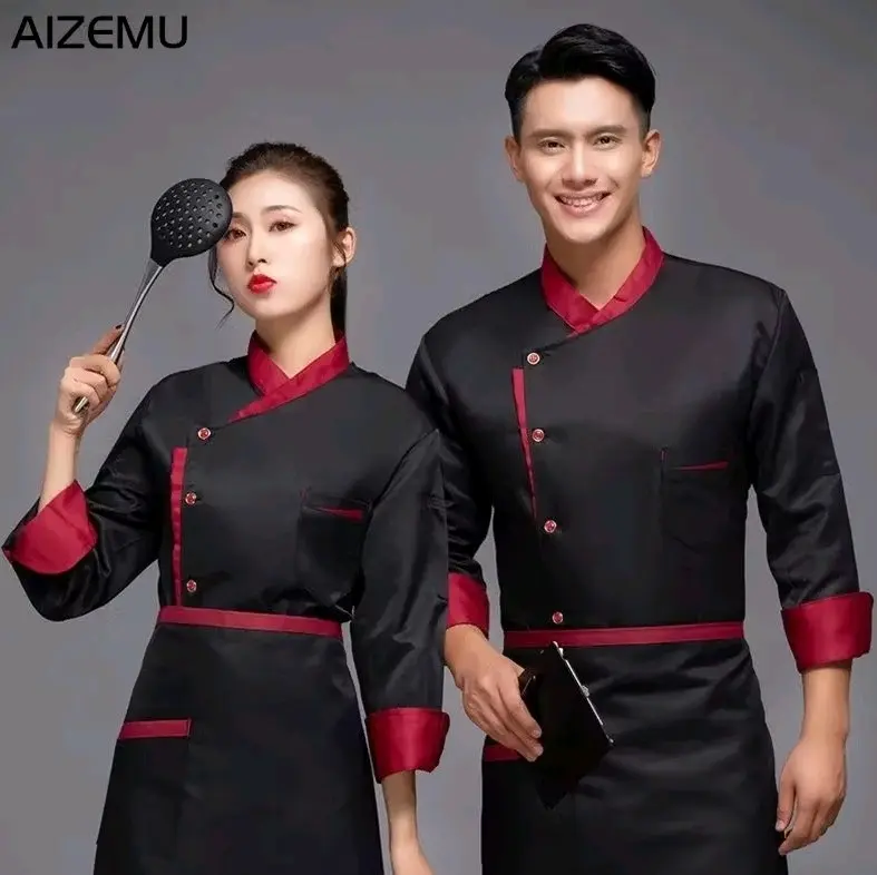 Jaket Koki Seragam Chef Baju Koki Unisex Pekerja Restoran 0