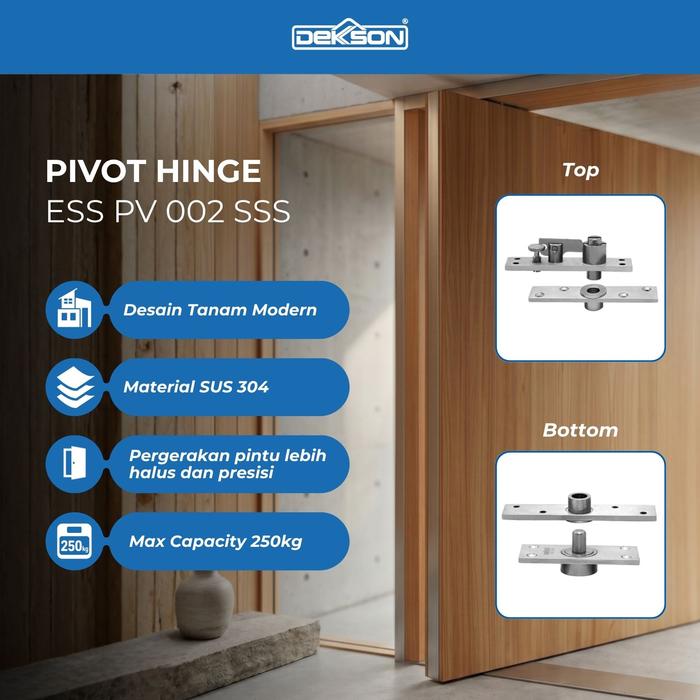 Gambar DEKKSON Pivot Hinge Engsel Tanam ESS PV 002 dari Dekkson Official Shop Kota Administrasi Jakarta Barat Tokopedia
