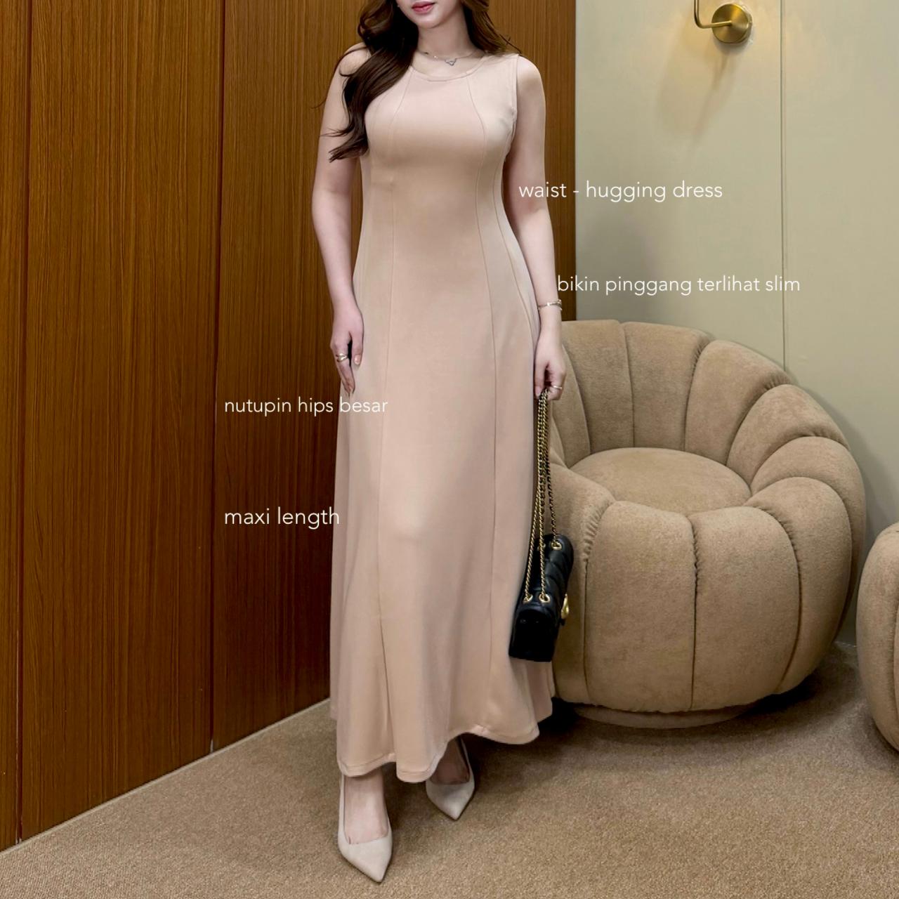 Urchoice - Nancy Dress - Dress Tanpa Lengan - Maxi Dress - Inner Dress