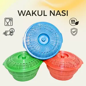 12 PCS WAKUL NASI TUTUP HAJATAN CETING PLASTIK MURAH Kitchenware