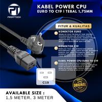 Gambar Proff Tech Kabel Power CPU EURO to C19 3M Ketebalan 1.75mm Original Profftech untuk PDU UPS Komputer Pc - 1,5m dari ProffTech Indonesia Kota Administrasi Jakarta Pusat 2 Tokopedia