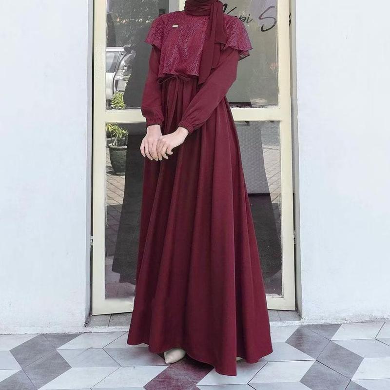 EMMA by STAR 09 STORE Dress Brokat Remaja dgn Tali Pinggang,Cantik,Anggun,& Elegan. 2