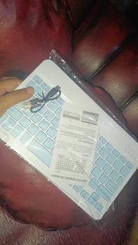 Product Review of 10 inch Wireless Bluetooth Keyboard Lightweight Portable Keyboard Nirakabel Colorful Computer Mouse from R** 1