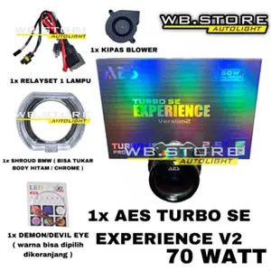 PAKET BILED AES TURBO SE EXPERIENCE V2 70 WATT 2,5 inchi garansi 2 tahun