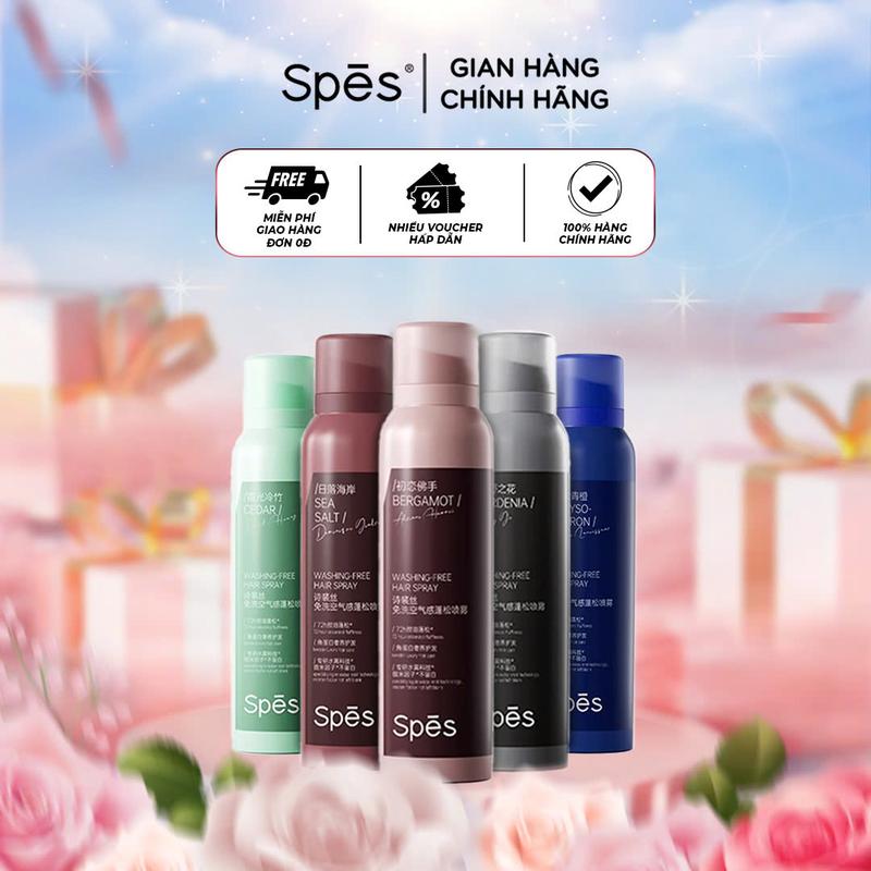 【XinChao Dầu Gội Khô, Spes, Công Thức Đặc Biệt Với Keratin, Hút Dầu, Không Dính, Giữ 8 Giờ, 150ml