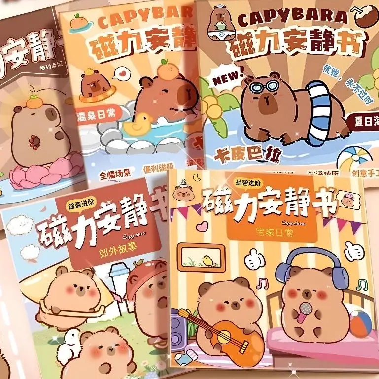DIY Magnetic Book anak capybara || Buku stiker magnetik anak kuromi DIY stiker anak lucu magnetik