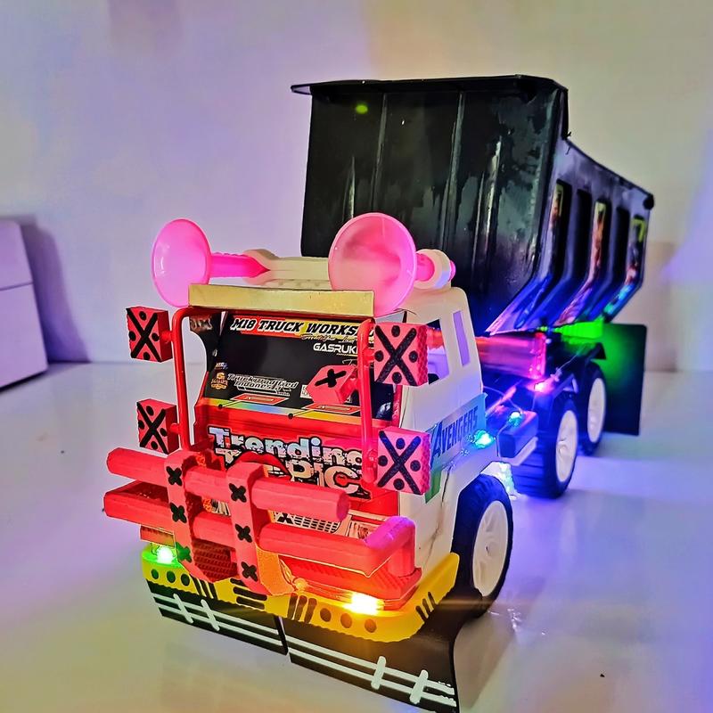 Product Introduction of Miniatur Truk Pasir Handmade dengan Lampu Rainbow RGB 3 Mode - Hadiah Unik dan Menarik untuk Anak-Anak training warna warni mainan membangun 1