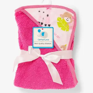 Selimut Bayi Double Fleece Topi Premium BEST SELLER  Variant Motif