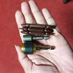 Paket Hemat Set 5pcs Keyless Kepala Bor Hexagonal, 3pcs Mata Obeng Magnet, Mata Kunci Roofing 8mm