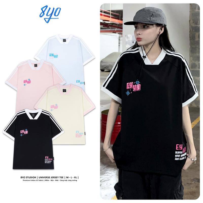 Áo Thun Thêu 8YO UNIVERSE JERSEY Tee Cotton Mềm Mịn Mát - Áo Phông Cổ Tròn Local Brand Unisex Nam Nữ Form Rộng