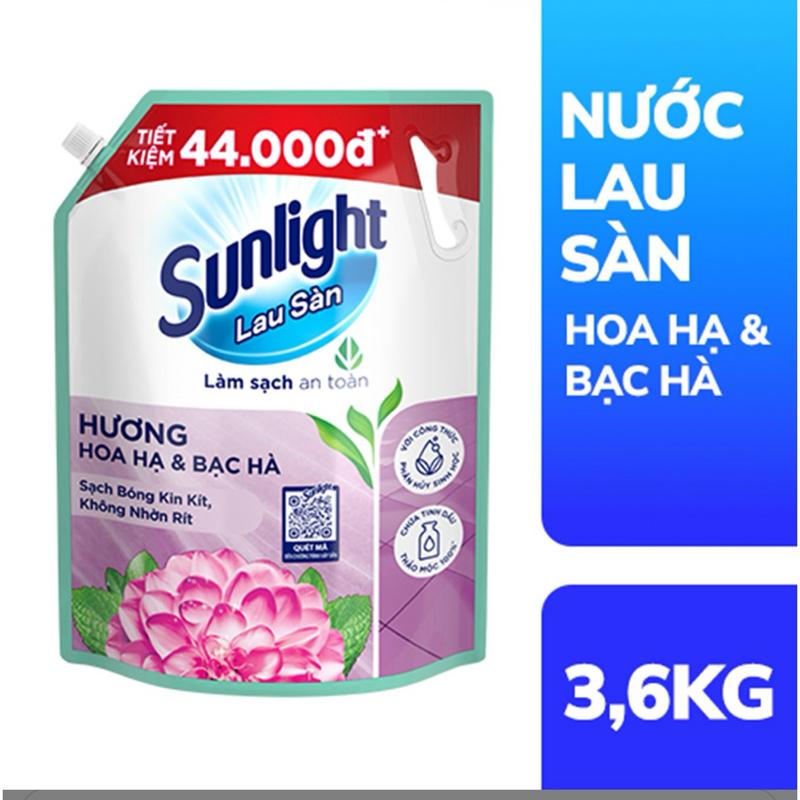 Sunligh nước lau sàn hương hoa hạ và bạc hà 3,6kg