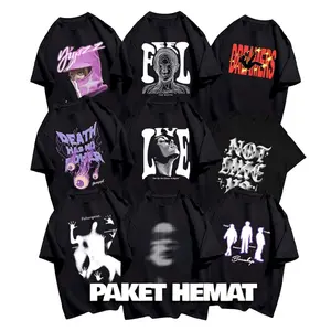COMBO HEMAT PCS 3 KAOS DISTRO HITAM JEPANG | BAJU KAOS PRIA WANITA | KAOS SKENA KEKINIAN |M L | XL | XXL | XXXL | KAOS POLOS |