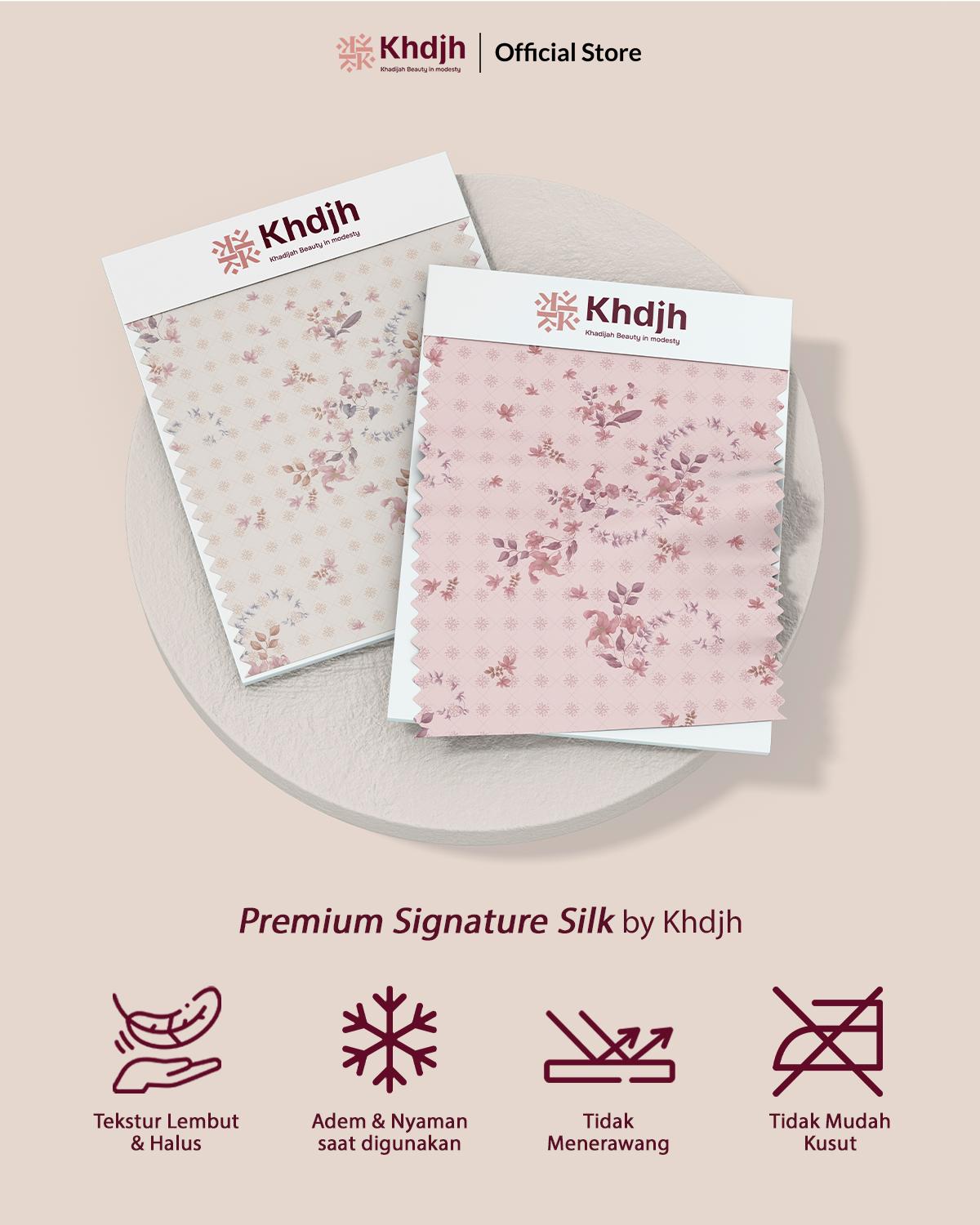 KhadijahLabel Mukena Dewasa Jumbo Premium Signature Silk Renda Mewah Cantik Terbaru Jasmine Edisi Muslim Lebaran