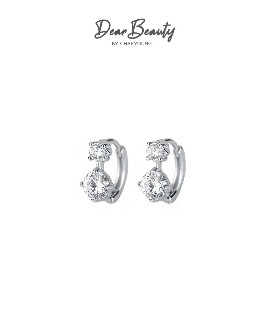 TIKTOK EXCLUSIVE | Bern Double Solitaire | Main stone 0.5ct, small stone 0.1ct | Huggies