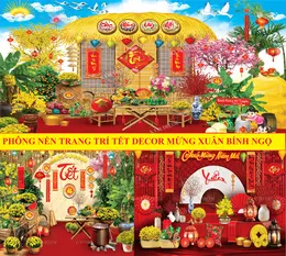 Tranh vải decor trang trí Tết 2026