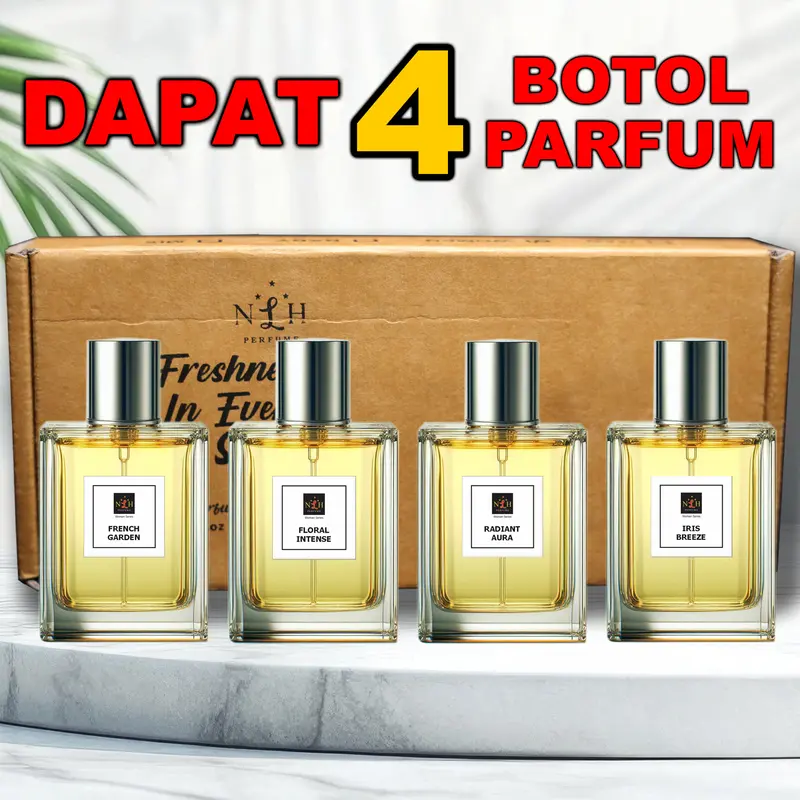 1  Box Dapat Parfum 4 Botol   Dewasa Remaja  Wanita Wangi Tahan Lama Eau De Perfume 2