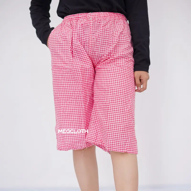 CELANA KOTAK KOTAK WANITA CELANA AESTHETIC CELANA WANITA ESTETIK Nyaman Panjang Polyester Santai Katun Tartan Cantik Serut Casual Pita Motif Pant 4