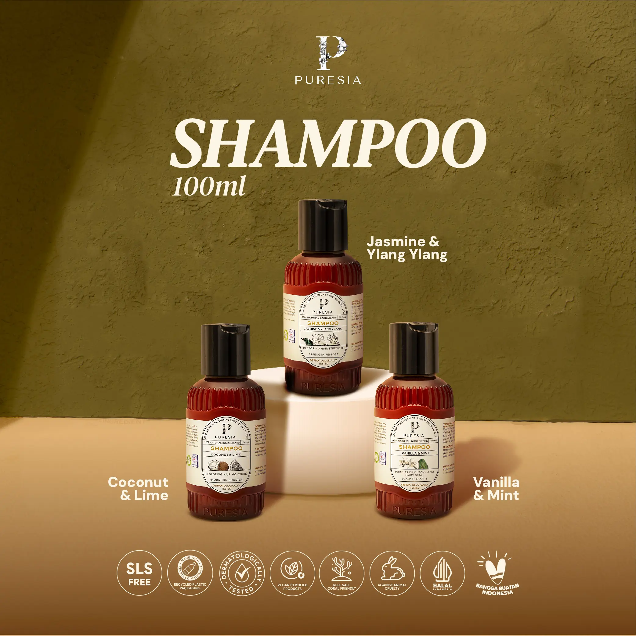 Puresia Vegan Shampoo - 100 ml shampo non sls