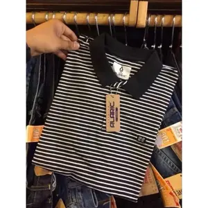 Alaric KERAH SALUR ALARIC PREMIUM QUALITY Polo Shirt Pria Baju Kerah Pria dengan Desain Garis Hitam Putih