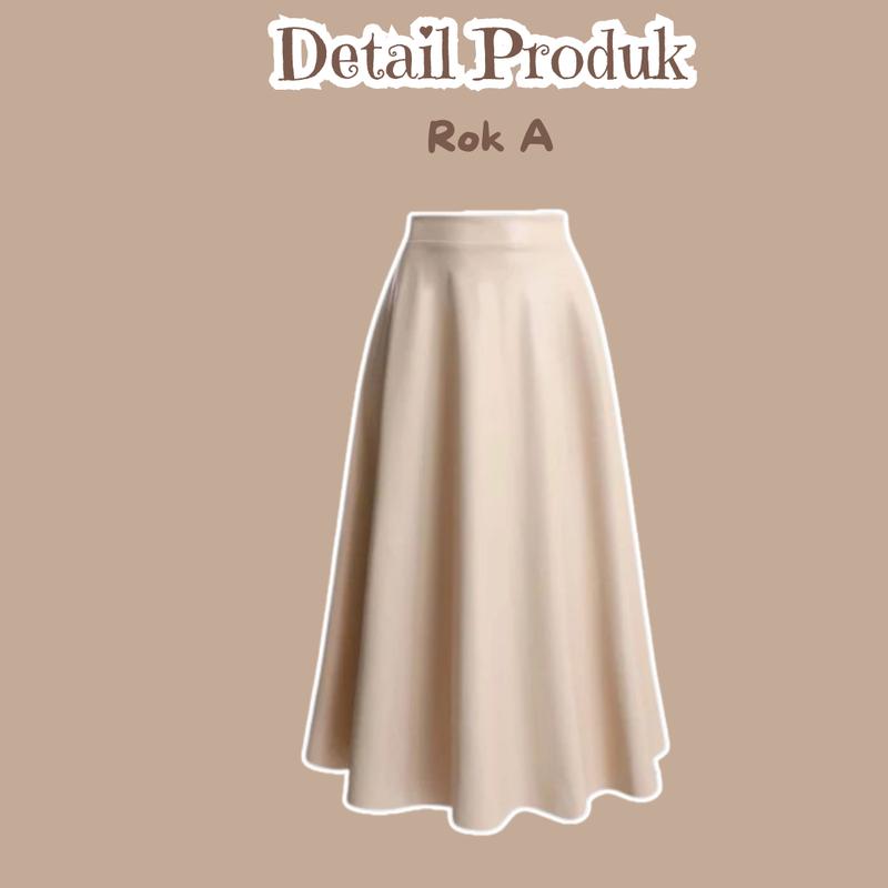 One Set Outfit Wanita Berlapis Blouse Lucu Shakilla  & Rok A Payung & Hijab Bahan Premium  CO LR34 3