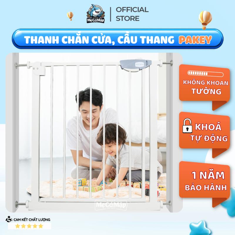 Thanh Chắn Cửa Thanh Chắn Cầu Thang Pakey Không Khoan Tường Cao 79cm Bảo Vệ An Toàn Cho Bé Yêu