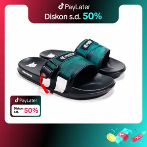 Calister - Sandal Selop Pria Wanita Deep Green Series Slide 36-43 Karet Shoes antiselip simpel