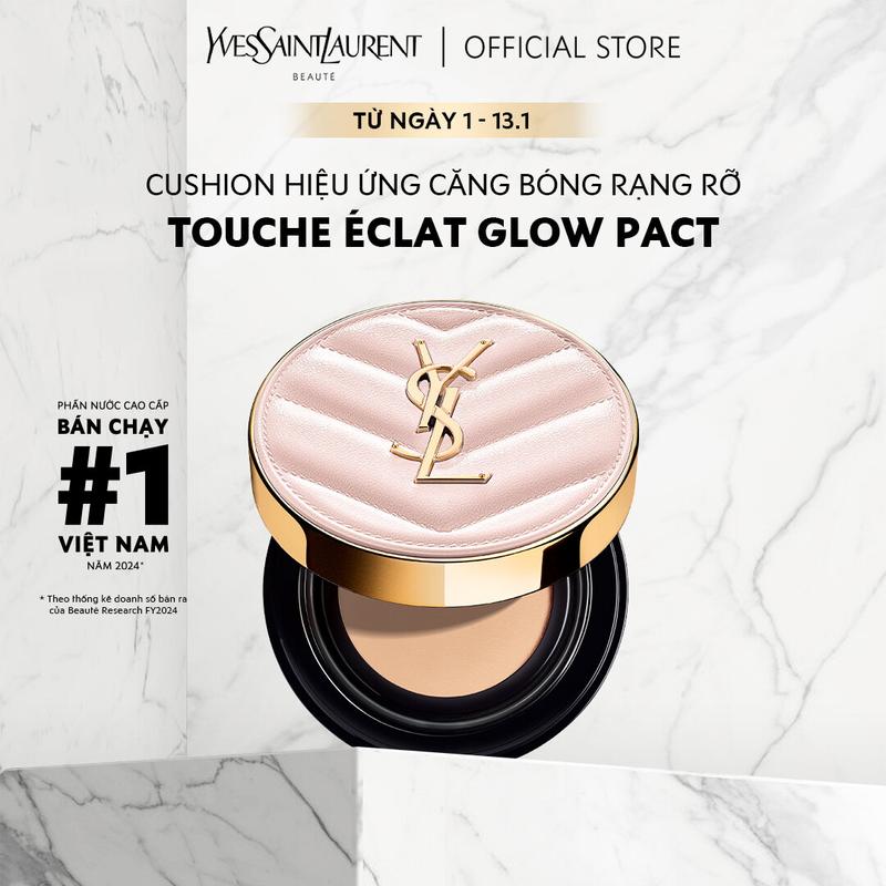  Phấn nước hiệu ứng căng bóng YSL TOUCHE ÉCLAT GLOW PACT CUSHION 
