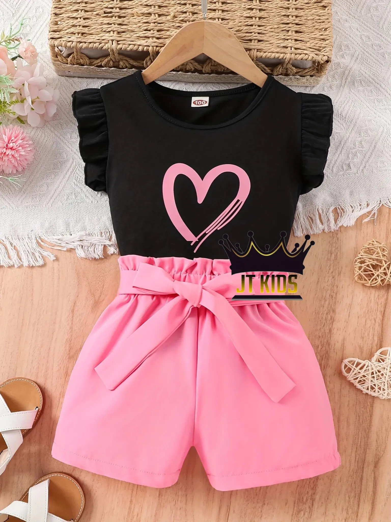 JTKIDS SETELAN ANAK PEREMPUAN LOVE SNI