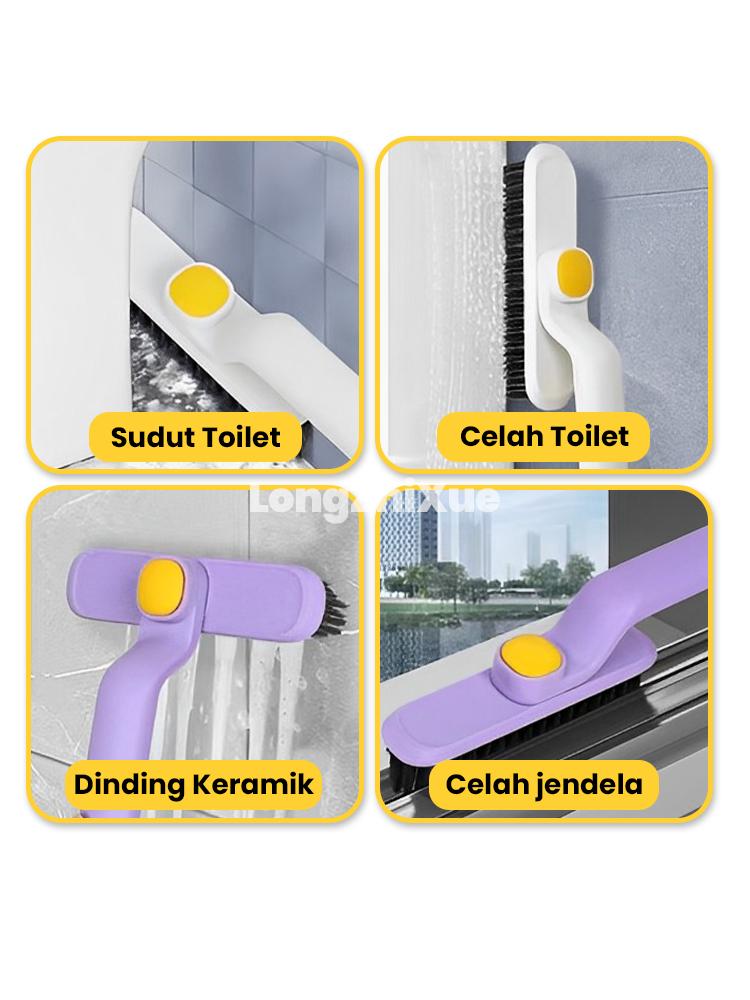 Product Introduction of Multifunctional Rotating Gap Brush, Hard Bristle Brush For Bathroom Dead Corners, Two-in-one floor And Floor Gap Brush, Washbasin Cleaning Brush absorben air peralatan makan toilet  cleaner melamine sponge pelicin setrika laundry pewangi setrikaan laundry 6