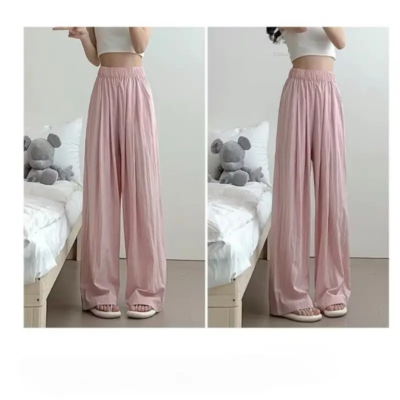 Quần ống suông, quần ống rộng chất vải đũi vân mây