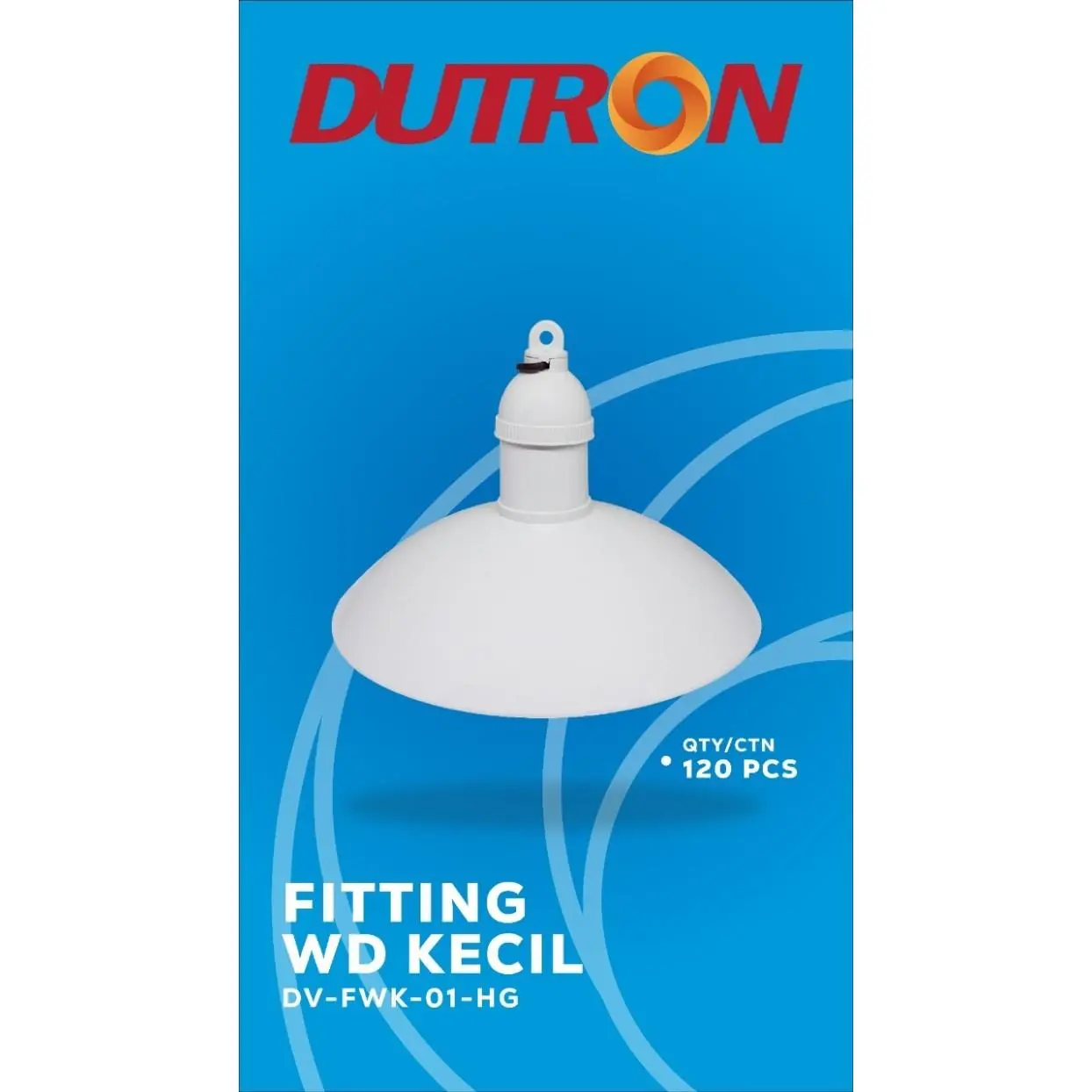 DUTRON KAP LAMPU GANTUNG WD FITTING WD DUTRON KECIL PUTIH E27 SET - DV-FWK-01-HG