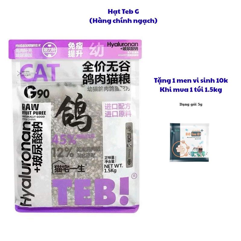  Hạt Teb G đạm cao dành cho mèo tăng cân đẹp lông 