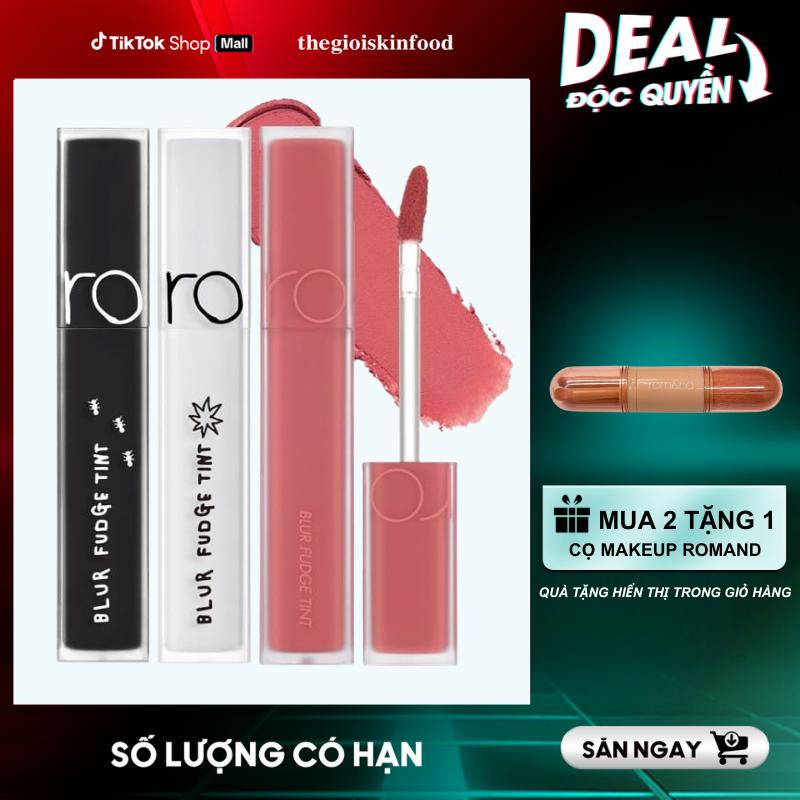 Son Kem Lì Trang Điểm Romand Blur Fudge Tint 5g Cosmetic Mỹ Phẩm Son môi