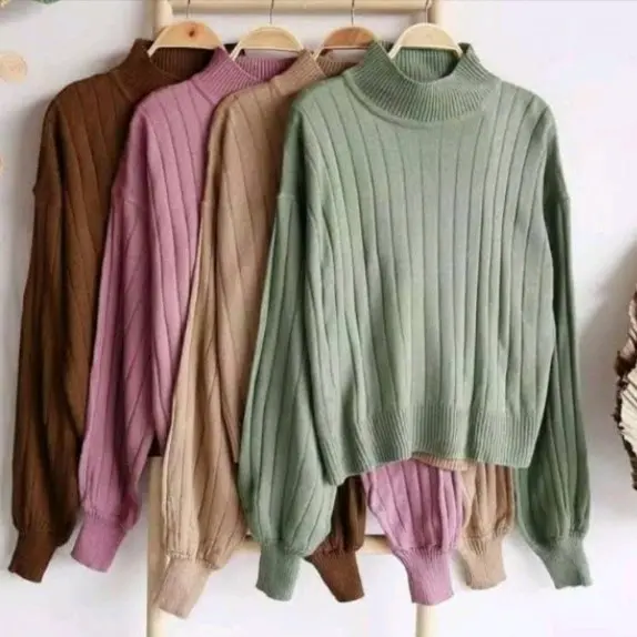 sweater wanita bahan rajut