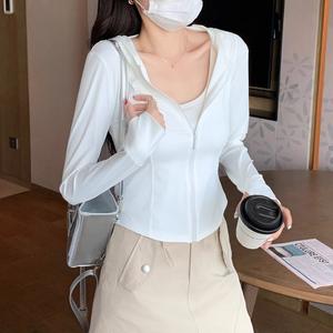 Pakaian Pelindung Matahari, Reka Bentuk Kecil yang Selesa dan Bernafas, Jaket UV Nipis Musim Panas Wanita, Perlindungan UV50