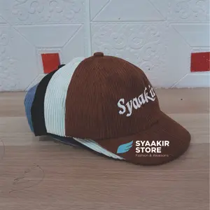 Topi Corduroy Anak 1-5 Tahun Gratis Bordir Nama