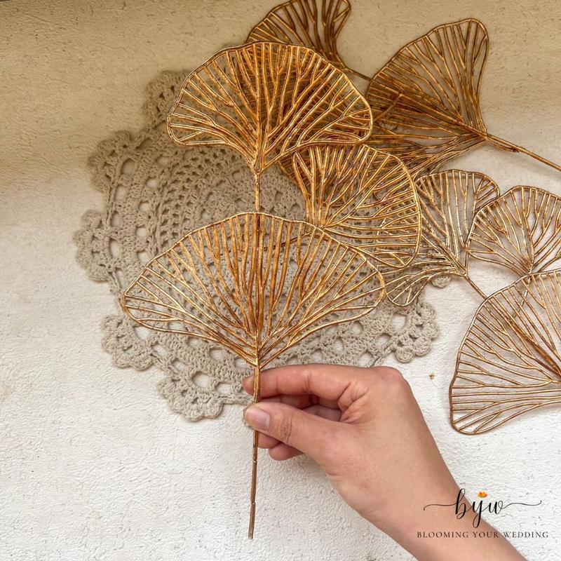 Golden Leaves | Bunga Emas | Properti Foto dekorasi foto wedding keepsake 4