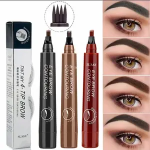 2 Pcs Suake Pensil Alis Tint My 4 Tip Waterproof Eyebrow Coklat Dan Hitam Tahan Air