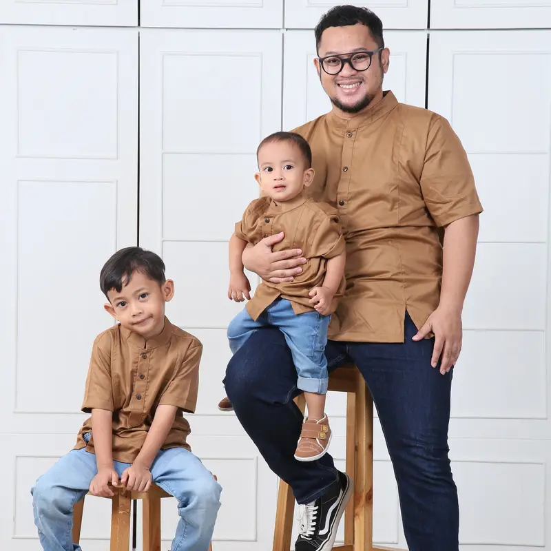 Kalsandfrey Nayakamala Family Set - Gamis Koko Kembar Keluarga Sarimbit Lebaran 3