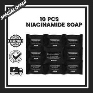 10 PCS NIACINAMIDE SOAP FOR MEN 10X WHITENING SOAP FOR ALL SKIN TYPES Oil Control 70g