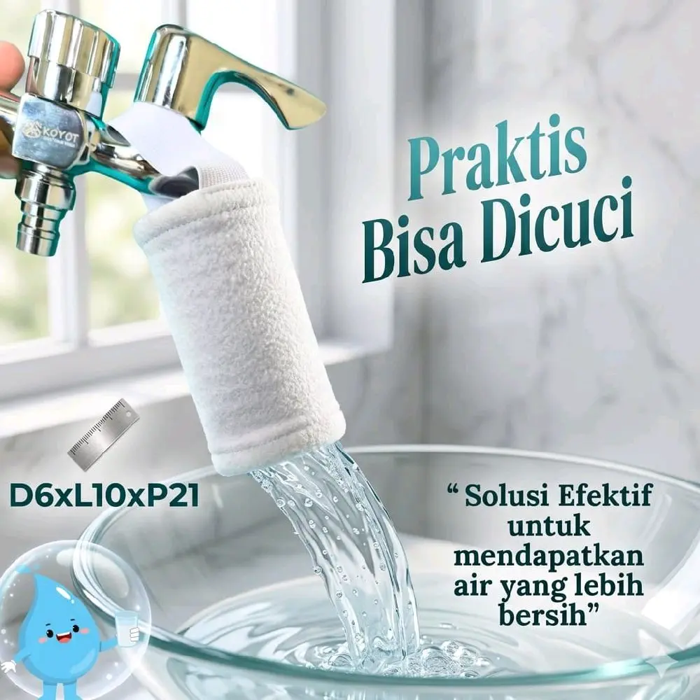 cod filter air saringan Water Penjernih air solusi air kran kotor bahan super tebal polyster non wofen 1 micron
