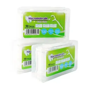Macromolecule dental floss 1PACK isi 50 steril benang tusuk gigi steril isi 50 pembersih celah gigi benang selah gigi