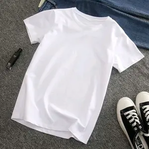 Kaos Polos Lengan Pendek Warna Putih Pria dan Wanita Tshirt Baju Fit Lembut Nyaman Soft Variasi Sablon Panjang Distro Oblong Lokal Polyester