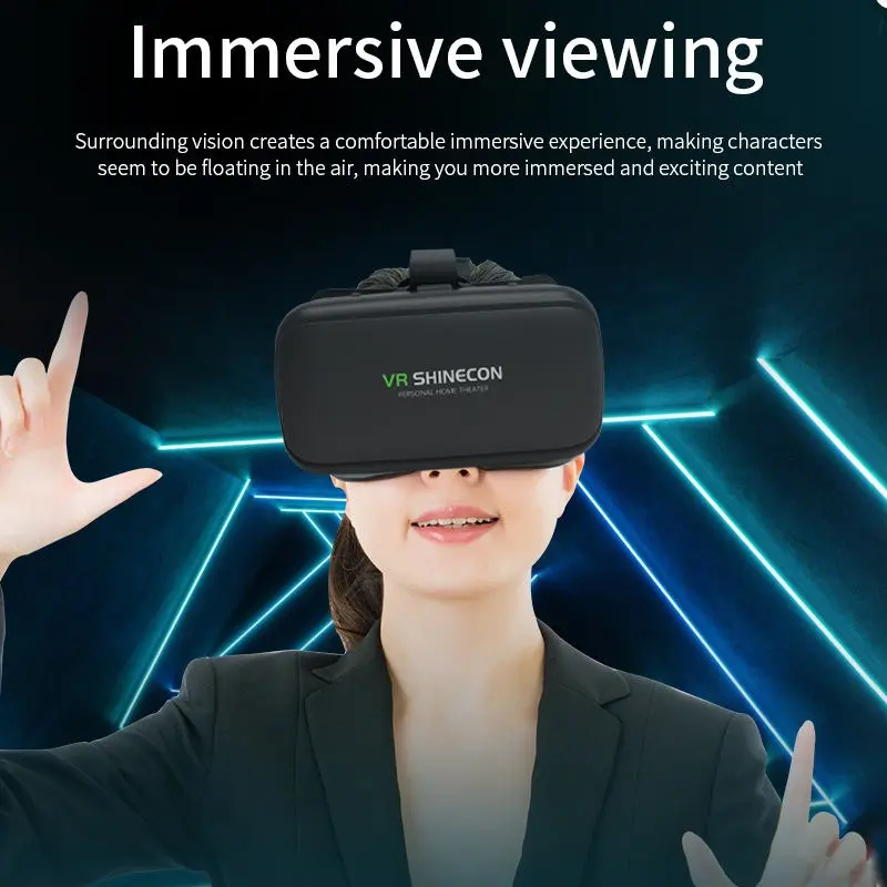 ABDI MALL- Shinecon VR Box 3D Virtual Reality Glasses Adjustable Panoramic - SC-G04