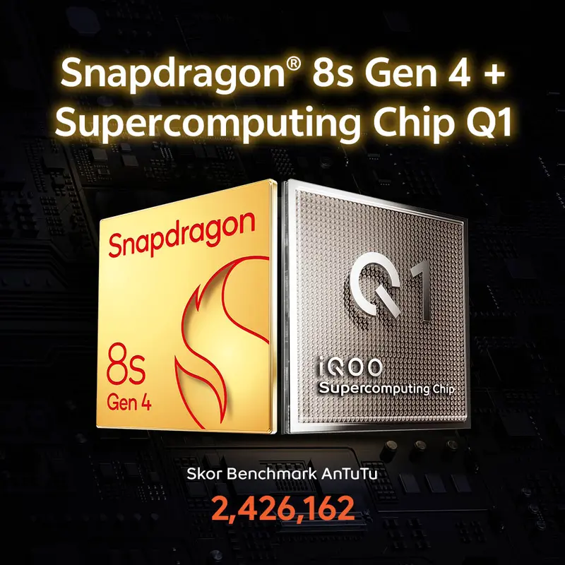 vivo iQOO Neo 10, 1st Snapdragon 8s Gen 4 + Q1 (Dual Chipset), 7K VC Cooling System, 7000 mAH + 120 watt, 144Hz AMOLED, 50MP Sony IMX OIS + 8MP wide Angle