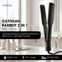 Gambar TakedaPro Catokan Rambut Lurus Keriting TKD-HY13 38mm 2in1 Hair Styler Ceramic dari TakedaPro_NEW Kab. Tangerang 1 Tokopedia