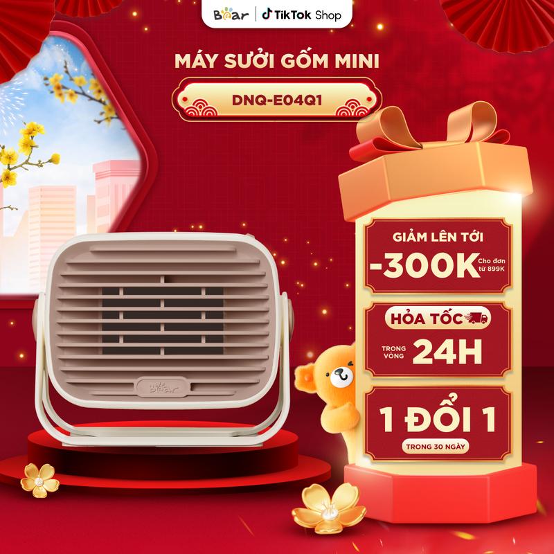   Ưu Đãi Sốc  Máy Sưởi Gốm Bear Máy Sưởi Mini Quạt Sưởi Máy Sưởi Ấm Treo Tường Để Bàn Đa Năng Làm Ấm Nhanh Tiết Kiệm Điện - E04Q1 