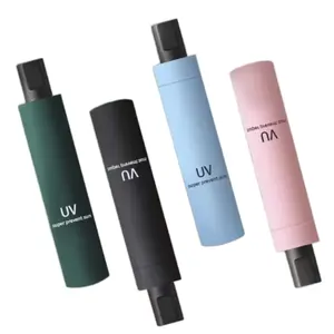 MANUAL - Payung UV Lipat Warna polos Manual Umbrella Anti UV Panas Matahari dengan Lapisan Anti-UV dan Perlindungan UPF 50+