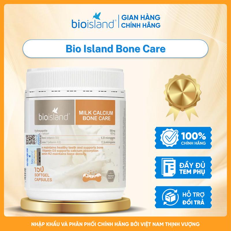   LMCP  Canxi sữa Bioisland Milk Bone Care 150 viên tăng chiều cao cho trẻ dậy thì canxi cho mẹ bầu người già 