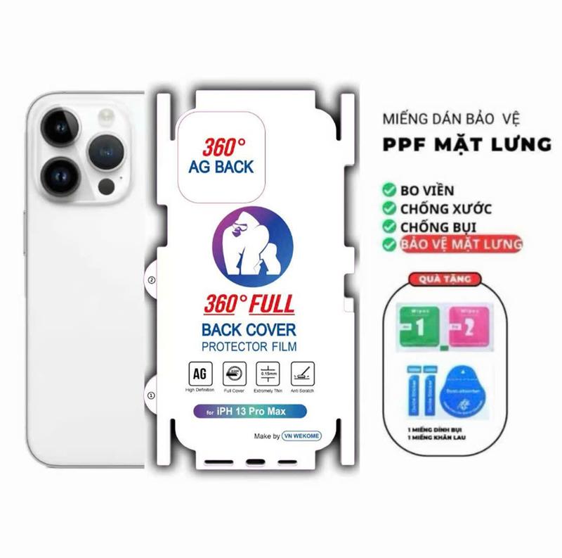 Miếng Dán Mặt Lưng Iphone PPF Chống Xước Dành Cho Iphone 18 17 16 15 14 13 12 11 ProMax Pro Plus Air